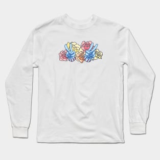 Toru Hagakure With Peonies Long Sleeve T-Shirt